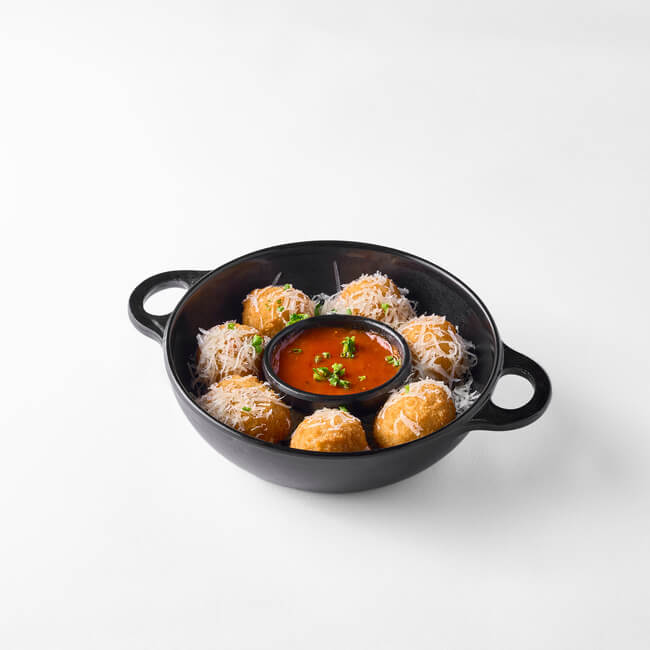 Cheese balls with spicy jalapeno